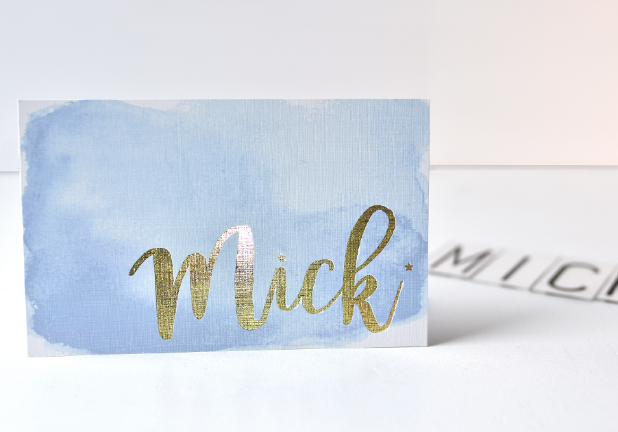 Geboortekaartjes met goud